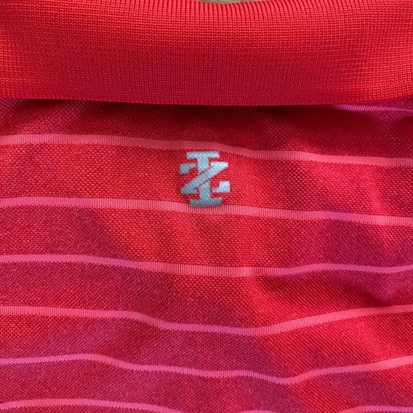 Izod Performance Polo, Men’s Medium, Red Striped, Moisture Wicking - Picture 4 of 8